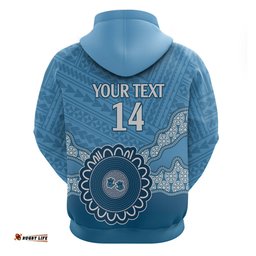 custom nsw blues rugby hoodie aussie aboriginal mix polynesian pattern