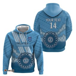 custom nsw blues rugby hoodie aussie aboriginal mix polynesian pattern