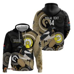custom afl collingwood naidoc week hoodie keep the fire burning indigenous art