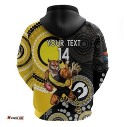 custom afl richmond naidoc week hoodie keep the fire burning indigenous art