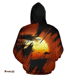 Hoodie Kangaroo Hoodie Sunset Ver01A Unisex