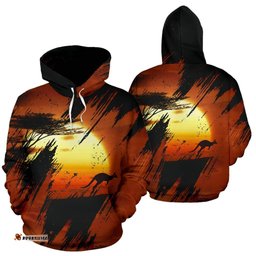 Hoodie Kangaroo Hoodie Sunset Ver01A Unisex