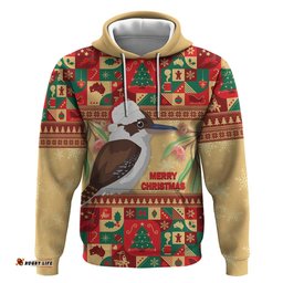 australia christmas hoodie kookaburra santa with gumtree