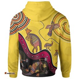 Aboriginal Hoodie Indigenous Animals Life Art