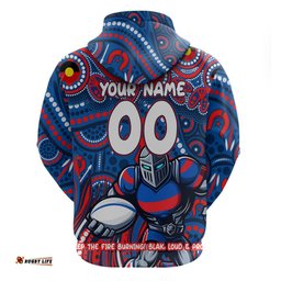 custom australia naidoc week 2024 hoodie newcastle knights mascot keep the fire burning dt02
