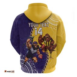 custom dockers and hawks football hoodie aboriginal mix polynesian pattern