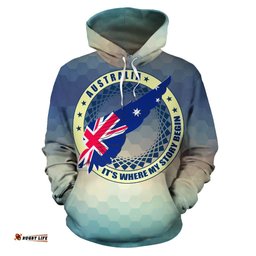 Hoodie Aus Flag Hoodie Wing Unisex