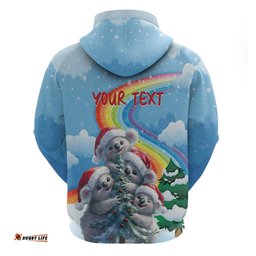 personalised australia koala christmas hoodie santa claus ho ho ho