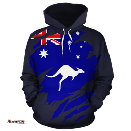 Hoodie Aus Flag Hoodie Kangaroo Map Ver04 Unisex