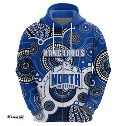 custom personalised and number north afl hoodie aboriginal patterns