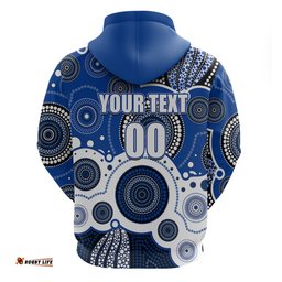 custom personalised and number north afl hoodie aboriginal patterns