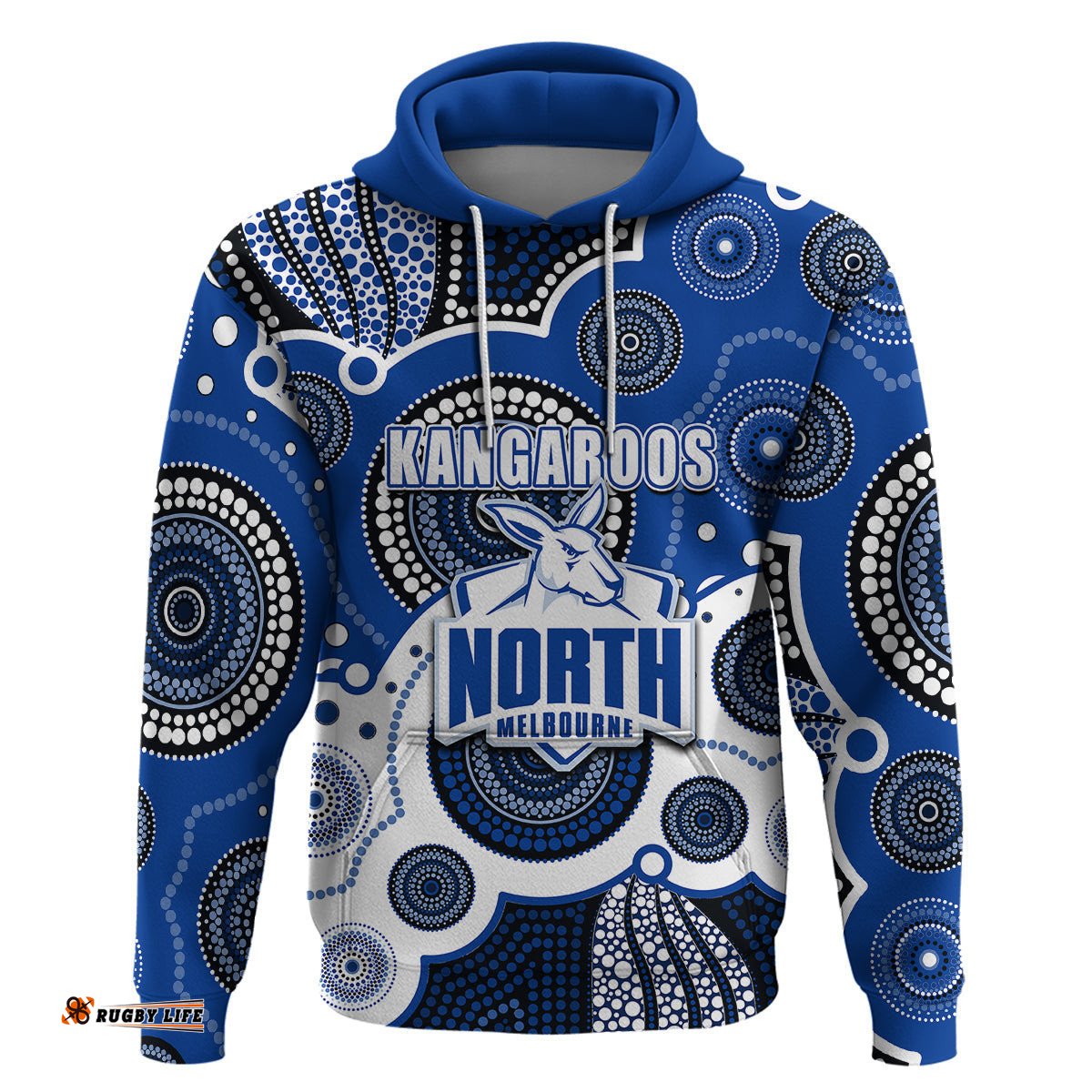 custom personalised and number north afl hoodie aboriginal patterns
