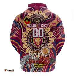 custom brisbane lions naidoc week 2024 hoodie mascot football dt02