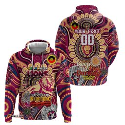 custom brisbane lions naidoc week 2024 hoodie mascot football dt02