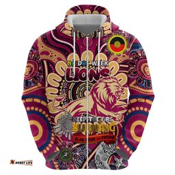 custom brisbane lions naidoc week 2024 hoodie mascot football dt02