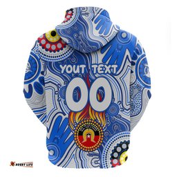 personalised naidoc week 2024 melbourne demons hoodie australian aboriginal hand painting dt02