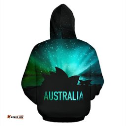 Hoodie Sydney Opera Hoodie Aus Flag Galaxy Color Aurora Unisex
