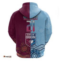 custom qld cane toad and nsw cockroach hoodie aboriginal inspired together