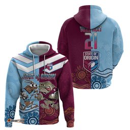custom qld cane toad and nsw cockroach hoodie aboriginal inspired together