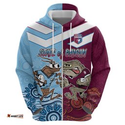 custom qld cane toad and nsw cockroach hoodie aboriginal inspired together