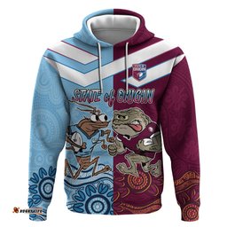 custom qld cane toad and nsw cockroach hoodie aboriginal inspired together