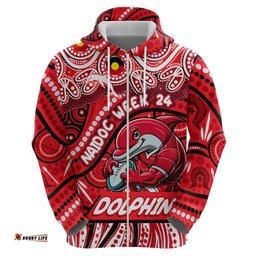 custom australia naidoc week 2024 hoodie dolphins mascot keep the fire burning dt02