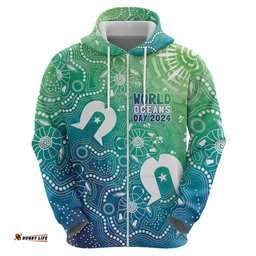australia aboriginal style hoodie world ocean day
