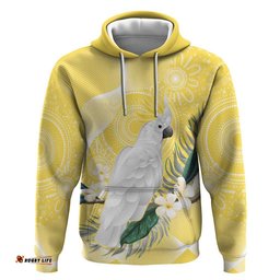 australia cacatua galerita hoodie sulphur crested cockatoo aboriginal art