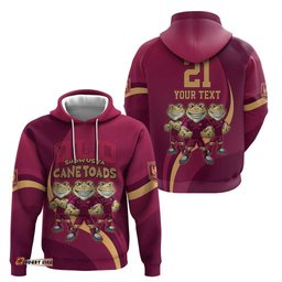 custom qld maroons cane toad hoodie queensland origin no3