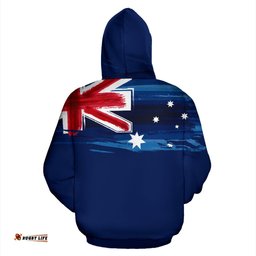 Hoodie Aus Flag Hoodie Brush Unisex