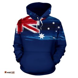 Hoodie Aus Flag Hoodie Brush Unisex