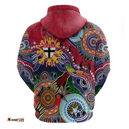 custom naidoc week 2024 st kilda saints hoodie australia aboriginal dot painting dt02