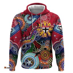 custom naidoc week 2024 st kilda saints hoodie australia aboriginal dot painting dt02