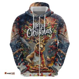 personalised kangaroo chef christmas in july hoodie