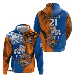 custom bulldogs and tigers hoodie rugby mascot with sporty style