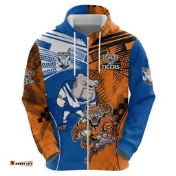 custom bulldogs and tigers hoodie rugby mascot with sporty style