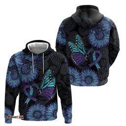 australia indigenous hoodie teal & purple sunflower aboriginal arts