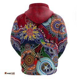 custom naidoc week 2024 melbourne demons hoodie australia aboriginal dot painting dt02
