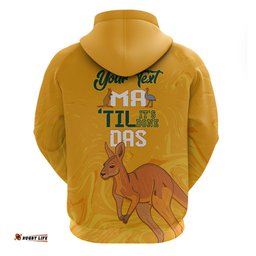 personalised matildas australia day hoodie proud to be tillies gold version