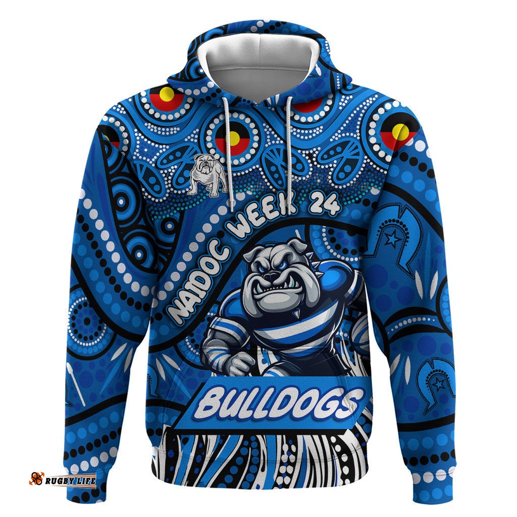 custom australia naidoc week 2024 hoodie bulldogs mascot keep the fire burning dt02