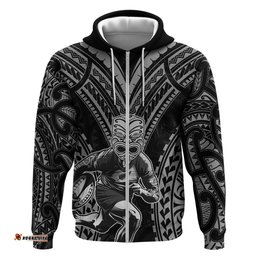 custom new zealand rugby hoodie maori all black warrior tribal tattoo