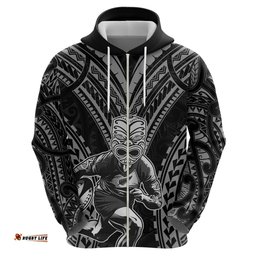 custom new zealand rugby hoodie maori all black warrior tribal tattoo