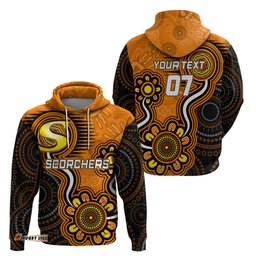 custom scorchers cricket indigenous hoodie champions fire up