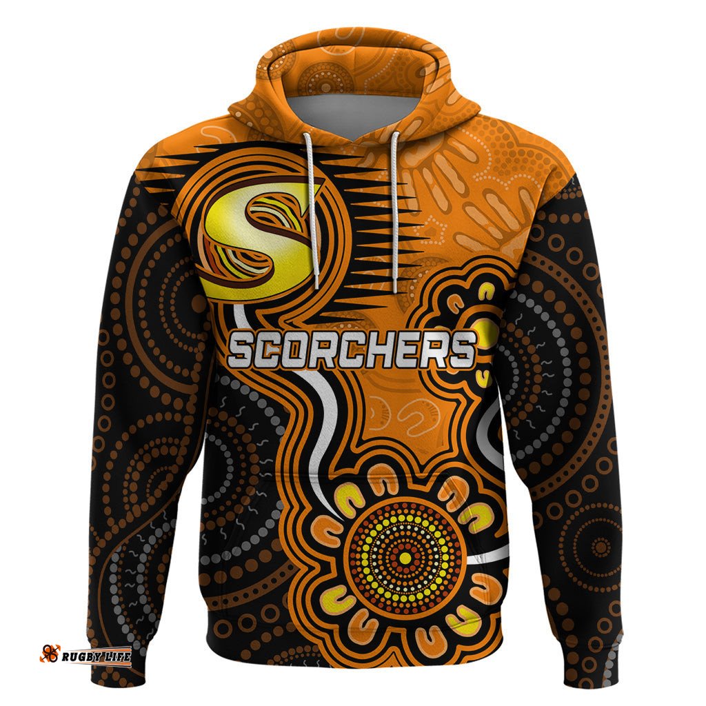 custom scorchers cricket indigenous hoodie champions fire up