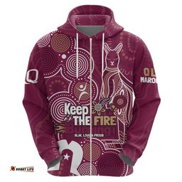 naidoc week hoodie qld maroons kangaroo