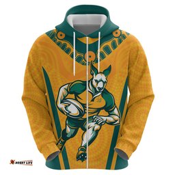 custom australia rugby hoodie wallabies mascots sporty version