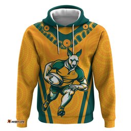 custom australia rugby hoodie wallabies mascots sporty version