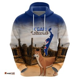 australia fraser island hoodie dingo with maheno shipwreck kgari proud