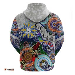 custom naidoc week 2024 north melbourne kangaroos hoodie australia aboriginal dot painting dt02