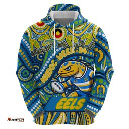 custom australia naidoc week 2024 hoodie parramatta eels mascot keep the fire burning dt02